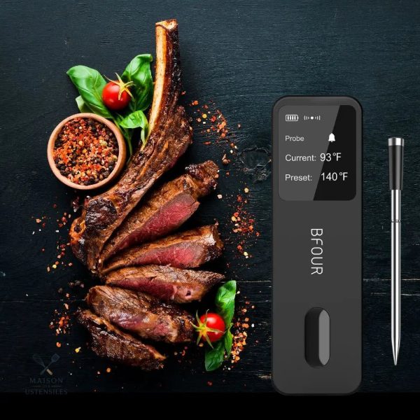 Thermomètre à viande Bluetooth sans fil pour la cuisine