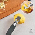 Outil de cuisine pour zestes fins en inox